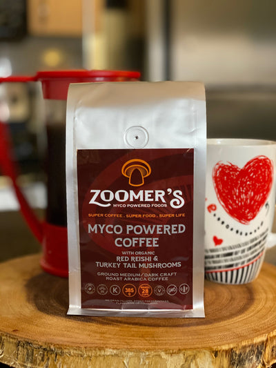 Ground Mushroom Coffee 385g - Red Reishi & Turkey Tail / BOOST IMMUNITY & FOCUS