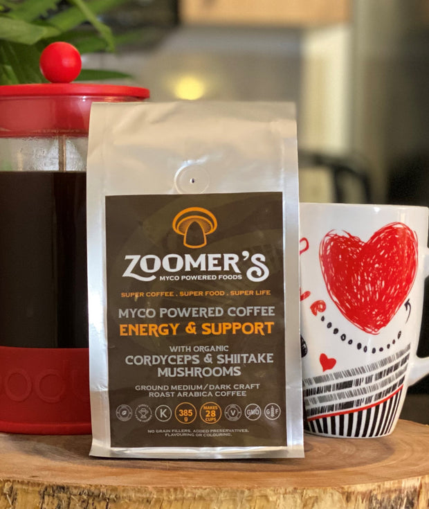Ground Mushroom Coffee 385g - Cordyceps & Shiitake / ENDURANCE + IMMUNE SUPPORT